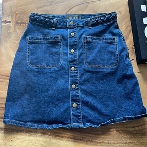 Harper Jean Skirt with Braided belt